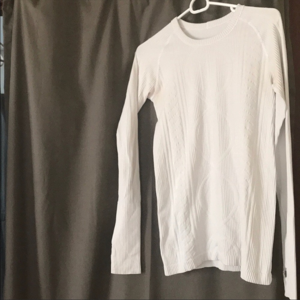 Lululemon white long sleeve swiftly tech